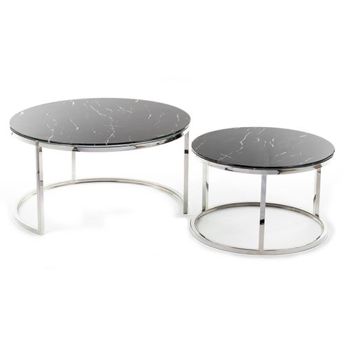 KOMPLET STOLIKÓW TREZE SILVER BLACK na Arena.pl