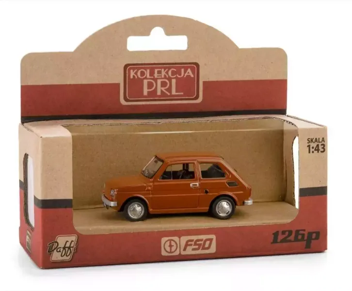 Kolekcja PRL Fiat 126p brązowy zdjęcie 1