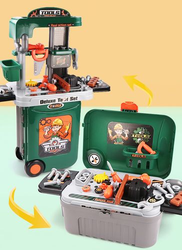 zestaw skrzynka z narzędziami dla dzieci warsztat zabawkowy w walizce na Arena.pl