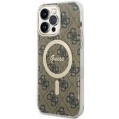 Guess GUHMP15XH4STW iPhone 15 Pro Max6.7" brązowy/brown hardcase IML 4G Mag
