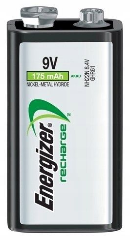 NAJLEPSZY AKUMULATOR 9V 6F22 ENERGIZER 175 mAh zdjęcie 2