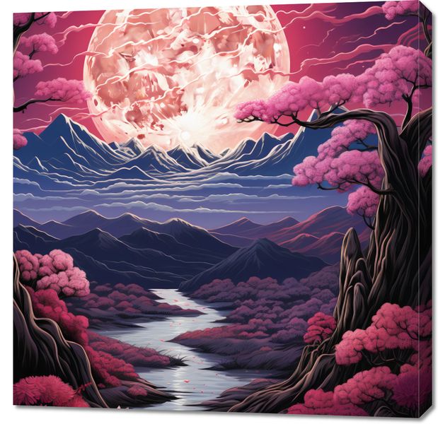 Obraz 90x90cm Różowa Kraina Marzeń zdjęcie 1