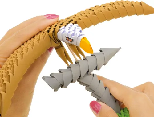 Zabawka kreatywna dla dzieci i dorosłych - Origami 3D Orzeł (336 elementów) na Arena.pl