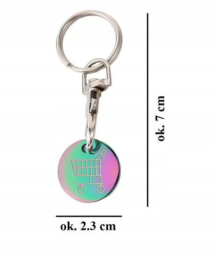 Brelok do kluczy Żeton Sklepowy do wóżka sklepu Moneta breloczek Kameleon na Arena.pl