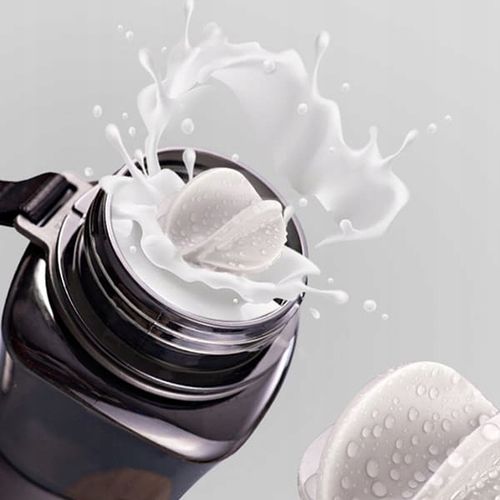 BUTELKA SHAKER DO BIAŁKA, DO ODŻYWEK 550ML BIDON NA WODĘ Z TRITANU CZARNY na Arena.pl