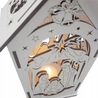 LAMPION na RORATY drewniany JAKOŚĆ BIAŁY dla dzieci lampion adwentowy