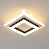 LAMPA SUFITOWA PLAFON LED KWADRAT CZARNY NOWOCZESNY 24W 3000K 2350LM