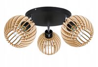 Lampa plafon żyrandol sufitowa ruch loft Drewno 3