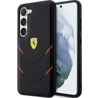 Etui Ferrari Hot Stamp Lines na Samsung Galaxy S23+ - czarne