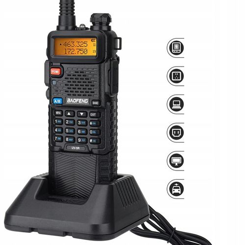 Baofeng UV-5R 8W 3800mAh KRÓTKOFALÓWKA RADIOTELEFON WALKIE TALKIE SKANER na Arena.pl