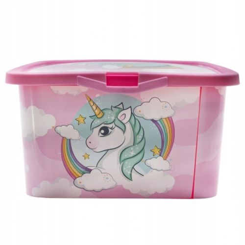 Pudełko Pojemnik na zabawki z pokrywką Unicorn Jednorożec 13 litrów na Arena.pl