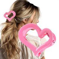 spinka klamra do włosów xl serce fuksja 6,5x6cm sp364f