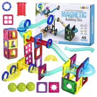 KLOCKI MAGNETYCZNE KONSTRUKCYJNE TOR KULKOWY EDUKACYJNE DLA DZIECI 45 el