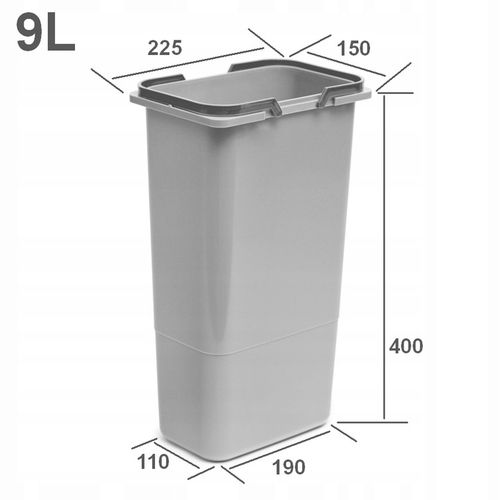 Zestaw sortownik kosz na śmieci do szafki 40 cm 38L pojemniki na na Arena.pl