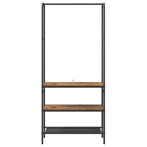 Wieszak na ubrania z półkami Stare drewno 77 x 30 x 171 cm na Arena.pl