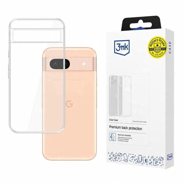 Silikonowe etui na Google Pixel 8A 5G - 3mk Clear Case zdjęcie 1