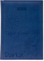 GRAWEROWANY KALENDARZ DZIENNY A5 2026 TERMINARZ DUŻO WZORÓW TWÓJ NAPIS