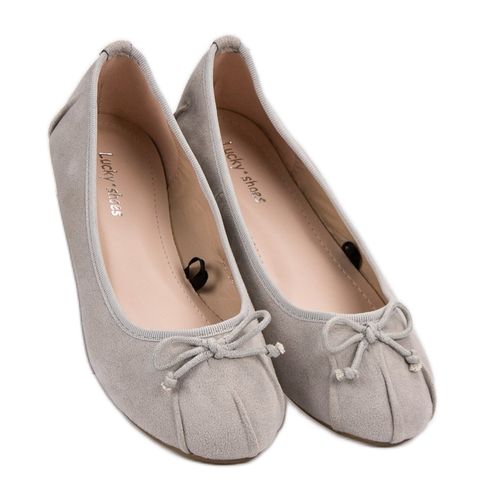 Szare Wiązane Baleriny r.38 na Arena.pl