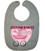 Śliniaczek Bawełniany Kocham Babcię