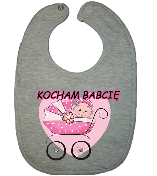 Śliniaczek Bawełniany Kocham Babcię zdjęcie 1