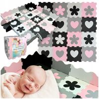 Mata piankowa kojec podłogowa puzzle piankowe edukacyjna 162x162 cm duża