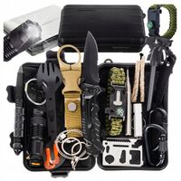 32W1 MEGA ZESTAW PRZEŻYCIA PRZETRWANIA WOJSKOWY SURVIVAL-OWY NÓŻ + ETUI
