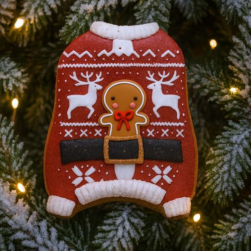 CIASTKO LUKROWANE SWETEREK MIKOŁAJA NO7 BOŻE NARODZENIE RĘCZNIE ROBIONE na Arena.pl