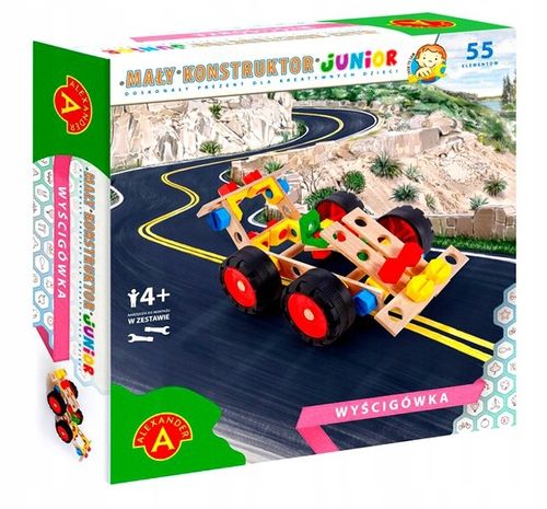 Mały Konstruktor JUNIOR 55 elem. WYŚCIGÓWKA na Arena.pl