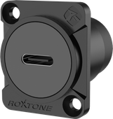 Gniazdo tablicowe panelowe montażowe złącze USB-C Roxtone RAUCD-B Czarny
