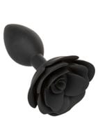 large rose anal plug black