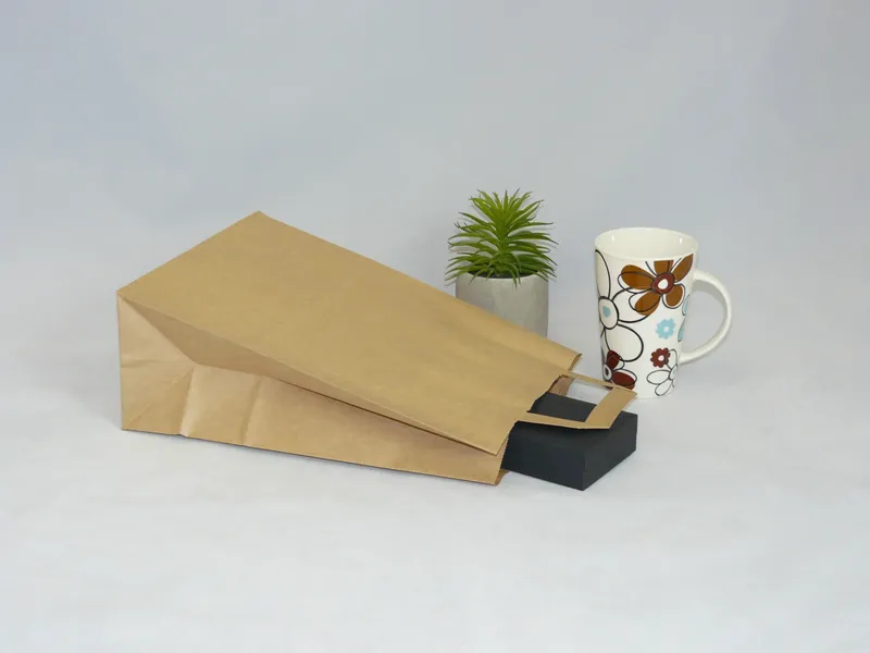 Torba papierowa beżowa 22 x 11 x 31 cm zdjęcie 3