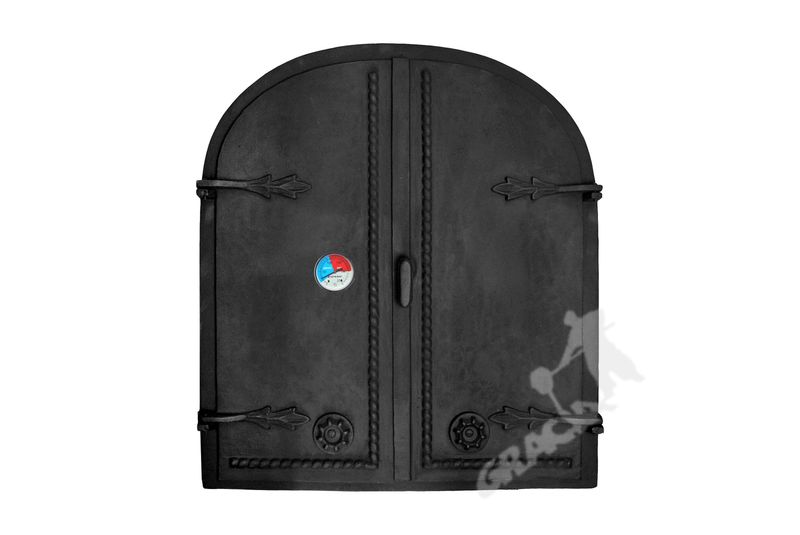 DRZWI A2 - 70X63 CM + TERMOMETR 0-250°C ŻELIWNE DO WĘDZARNI CHLEBOWE zdjęcie 1