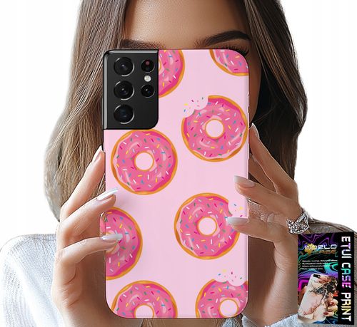ETUI DO SAMSUNG GALAXY S21 Ultra - WZÓR Z PĄCZKAMI DONATAMI POLEWĄ CUKROWĄ na Arena.pl