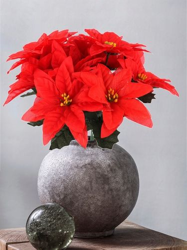 Sztuczne krzewy poinsecji do dekoracji hoteli i przyjęć na Arena.pl