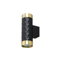 Kinkiet LED GU10 2x35W czarny złoty IP20 do wnętrz
