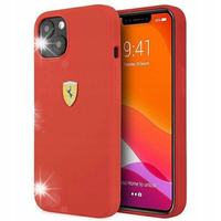 Etui Ferrari Silicone na iPhone 13 mini - czerwone