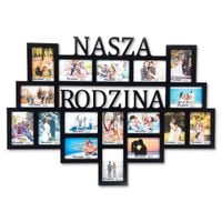 Multirama ramka na zdjęcia z napisem  Nasza Rodzina mdf 17 zdjęć