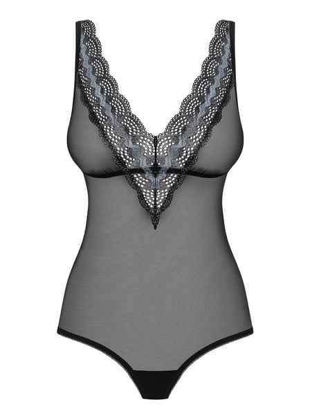 Czarne body 869-TED-1 S/M. Prześwitujące. zdjęcie 3