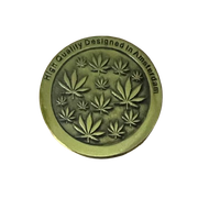 Młynek do Tytoniu Ziół Suszu Grinder Crusher Duży Liść Marihuany Złoty