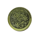 Młynek do Tytoniu Ziół Suszu Grinder Crusher Duży Liść Marihuany Złoty