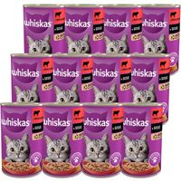 Whiskas Mokra karma dla kotów z wołowiną w sosie 400 g x 12 sztuk