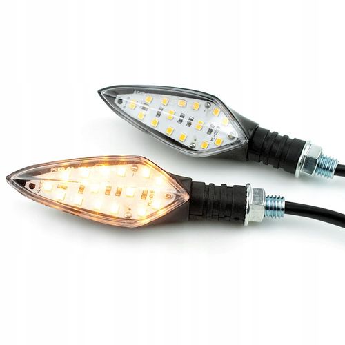 Kierunkowskazy LED 15 diod M10 homologacja czarne na Arena.pl