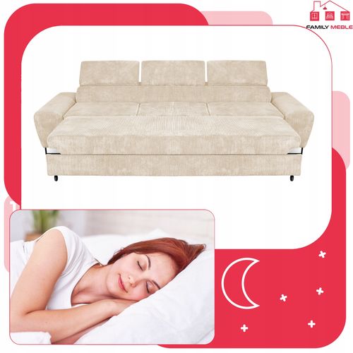 Zestaw mebli wypoczynkowych salonu Savio Sofa 3os fotele beż Family Meble na Arena.pl