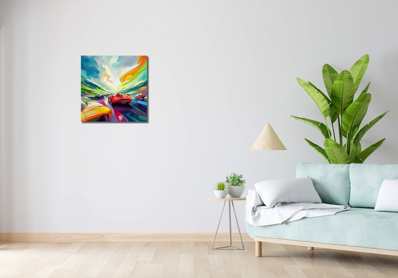 Obraz 50x50cm Wyścig Przy Barwach zdjęcie 2