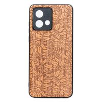 Drewniane Etui Bewood do Motorola G84 5G LIŚCIE JABŁOŃ