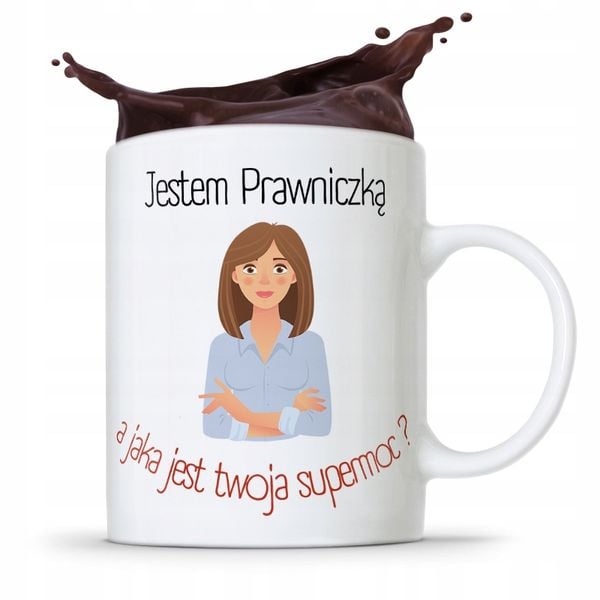 Kubek Dla Prawnika Mecenasa Jestem Prawniczką Z Nadrukiem Ze Zdjęciem zdjęcie 1