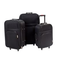Duże czarne walizki z tworzywa na kółkach do samolotu H23-015B komplet 3 szt. 19/23/27