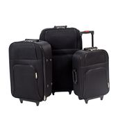 Duże czarne walizki z tworzywa na kółkach do samolotu H23-015B komplet 3 szt. 19/23/27