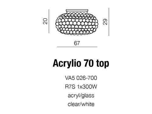Plafon ACRYLIO 70 V026-700 Azzardo +LED na Arena.pl