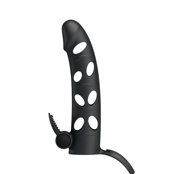PRETTY LOVE - Vibrating Penis Sleeve with Ball Strap zdjęcie 5